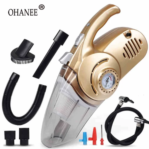 OHANNY car Vacuum cleaner wet and dry duster auto care with tire pressure gauge and air pump inflator Lighting and dust function – Image 2