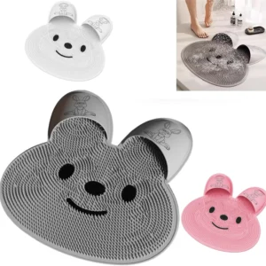 Rabbit Silicone Massage Foot Mat, Bathroom Non-slip Mat, Bath Rubbing Foot Artifact, Washing Feet To Remove Dead Skin, Shower