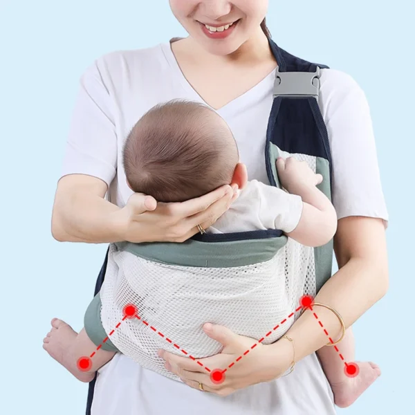 0-36 months baby carrier Front-hold simple baby single-shoulder carrier for going out Lightweight and labor-saving baby breathab – Image 2