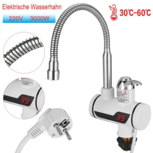 2 Options 3000W Household Electric Hot Water Faucet With Digital Display Under Water With Intelligent Digital Display Home Parts
