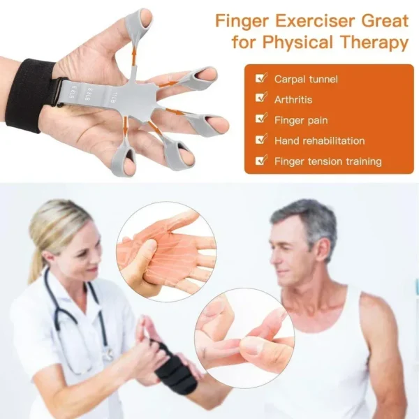 Hand Grip Strengthener Physical Tools Guitar Finger Trainer Training and Exercise Gym 6th Level Resistance Gripster Expander – Image 6