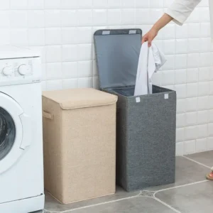 Thickened Fabric Dirty Clothes Basket, Three-Dimensional Foldable Dirty Clothes Bucket, Large Capacity Storage Box