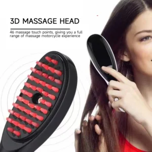 Vibrated Hair Growth Brush With Red And Blue Light Therapy For Improve Overall Hair Health Scalp Stimulation Tool