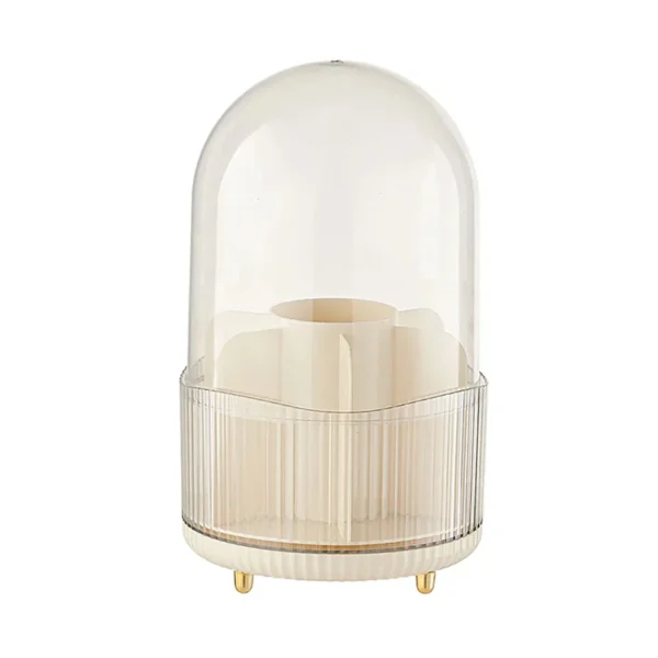1pc Cosmetics Storage Bucket Grid With Lid Transparent Simple And Light Makeup Brush Lipstick Holder Stationery Storage Box – Image 5