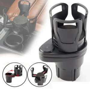 Car Cup Holder 360 Degree Rotating Water Vehicle Mounted No-Slip Cup Holder Multifunctional Dual Holder Auto Accessories