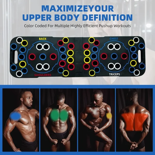 New Portable Multi-Function Foldable 54 In 1 Push Up Training System Push Up Board Strength Training Equipment For Men & Women – Image 3