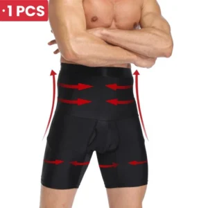 Men Body Shapers Tummy Control Shorts High Waist Slimming Underwear Seamless Belly Girdle Boxer Briefs Weight Loss Short Pants