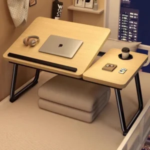 Portable Laptop Bed Table Folding Laptop Table with Cup Holder Student Dormitory Writing Desk Computer pad Desk Office Furniture