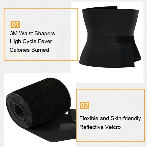 Women Waist Belt Postpart Sheath Trainer Belt Neoprene Adjustable Body Shaper Fitness Bandage Wrap Breathable Slimming Tummy 3M – Image 5