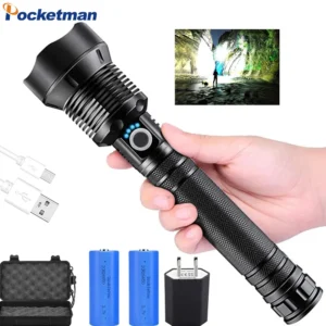 Ultra Bright XHP70.2/XHP50 LED Flashlight 18650/26650 Rechargeable Flashlights Waterproof Torch Tactical Flashlight Super Bright
