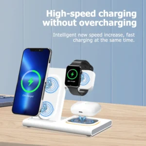 Amazon Best Seller Three-in-One Wireless Charger Supports Fast Charging Multi-Functional Wireless Charging Source Head Factory