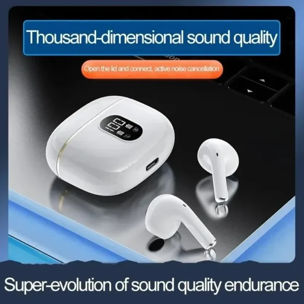 X87 Bluetooth 5.3 TWS Wireless Headphones with LED Display Stereo Headset Touch Control Earbuds Noise Reduction – Image 4