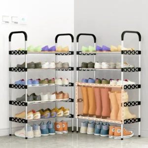 DIY Dustproof Shoe Rack 6/7 Layer Simple Shoe Rack Multi-layer Storage Shoe Rack Space Saving Stackable Storage Shoe Cabinet