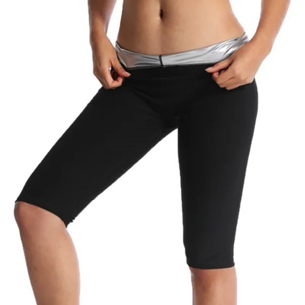 Workout Sweat Shorts Sauna Suits for Women High Waist Slimming Shorts Compression Hot Thermo Leggings Waist Trimmer Sportswear – Image 2
