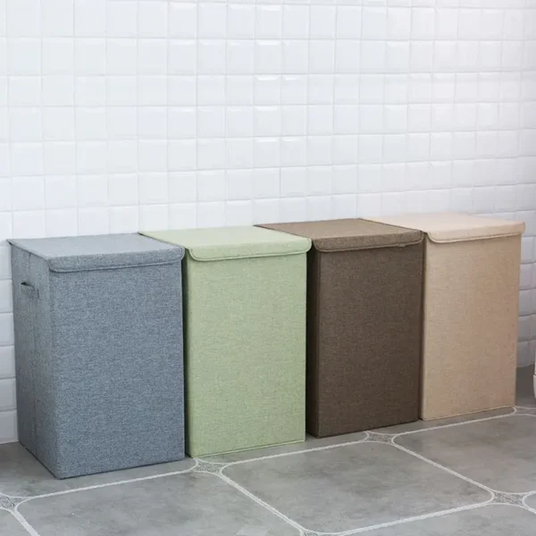 Thickened Fabric Dirty Clothes Basket, Three-Dimensional Foldable Dirty Clothes Bucket, Large Capacity Storage Box – Image 3