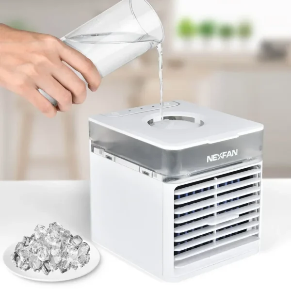 USB Air Cooler Fan Portable Air Conditioning For Room Cooling Humidifier Car Home Mini Air Conditioner With 7 Color Light – Image 3