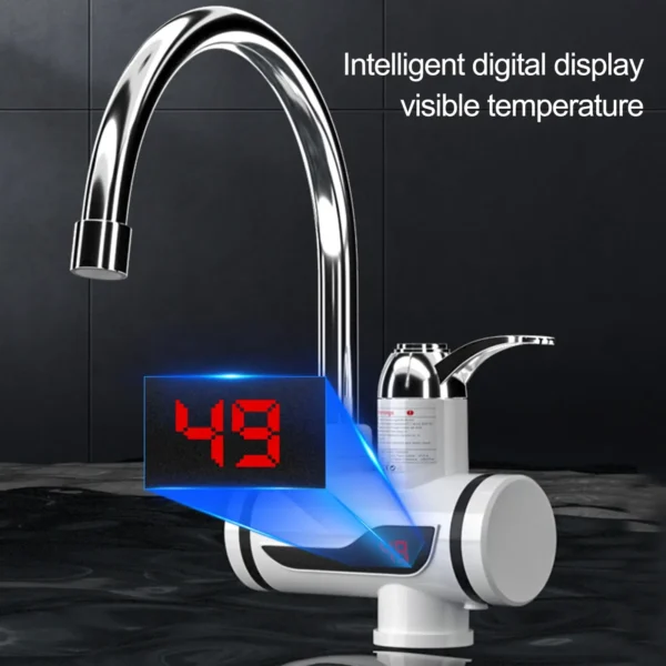 2 Options 3000W Household Electric Hot Water Faucet With Digital Display Under Water With Intelligent Digital Display Home Parts – Image 6