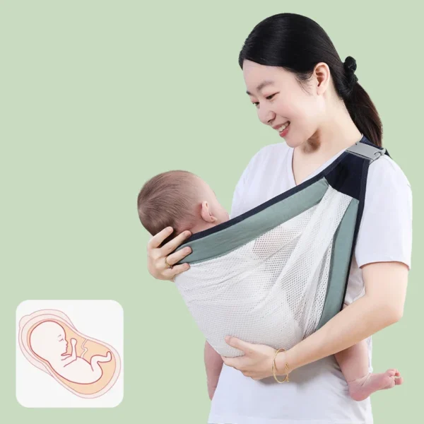 0-36 months baby carrier Front-hold simple baby single-shoulder carrier for going out Lightweight and labor-saving baby breathab – Image 4