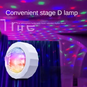 Car Disco Ball Rechargeable for Car Music Sound Activated Multi-color Car Disco Lights Car Atmosphere Lights Party Stage Lights