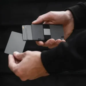 European and American Style Theft-Proof Brush Metal Aluminum Card Case for Men