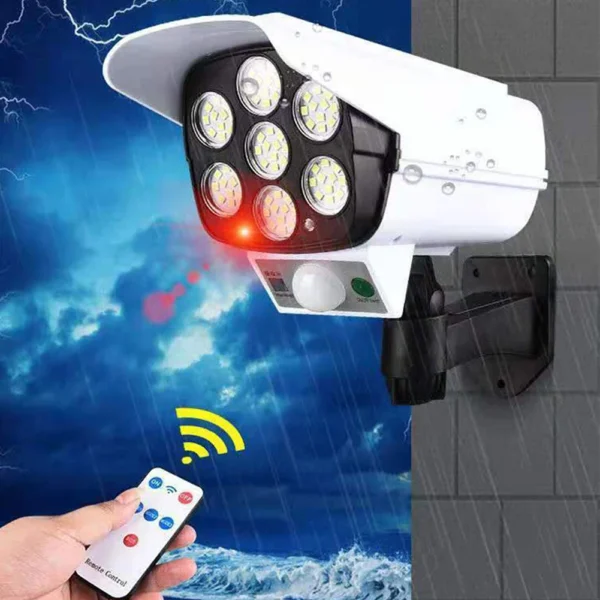 IP65 77 LED Camera Solar Light Motion Sensor Outdoor Wall Lamp Rechargeable Adjustable Rotation LED Spotlight For Street Garden – Image 6