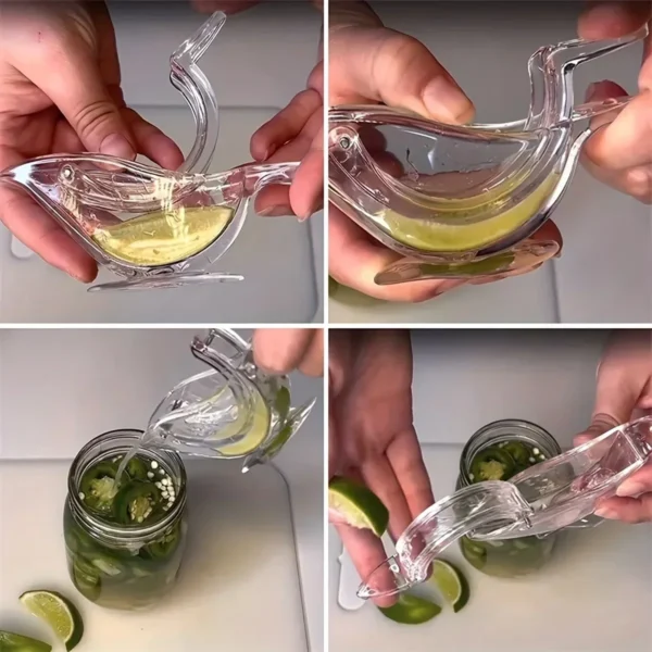 1pc-"Travel-Friendly" Portable Manual Lemon Squeezer - Durable Plastic, Transparent Citrus Juicer For Fresh & Easy – Image 2