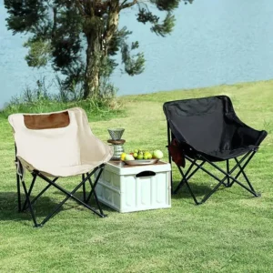 Backrest Stool Lazy Moon Chair Super Heavy-duty Camping Folding Chair Convenient Portable Sillas Plegables Outdoor Furniture