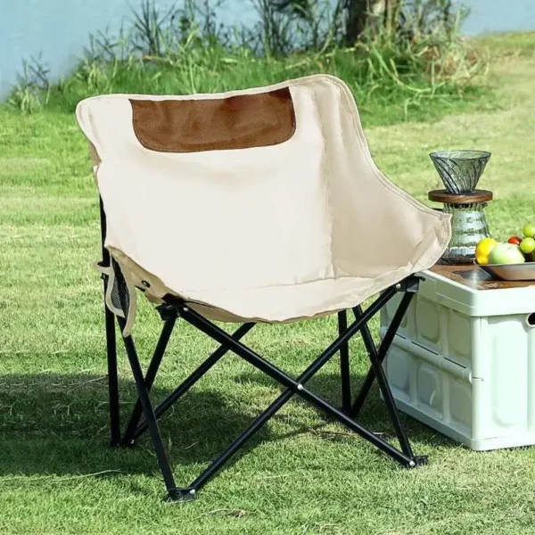 Backrest Stool Lazy Moon Chair Super Heavy-duty Camping Folding Chair Convenient Portable Sillas Plegables Outdoor Furniture – Image 2