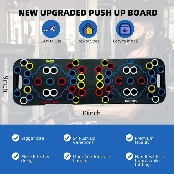 New Portable Multi-Function Foldable 54 In 1 Push Up Training System Push Up Board Strength Training Equipment For Men & Women – Image 2