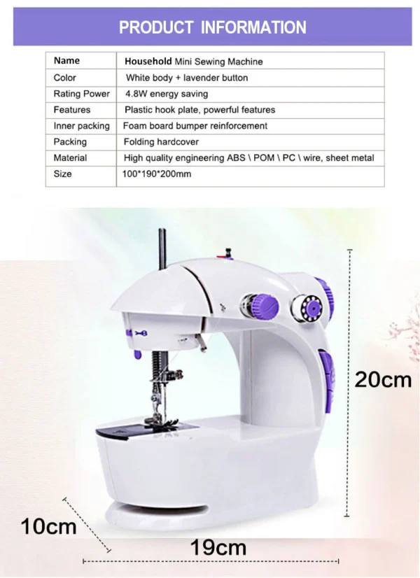 Handheld Mini Sewing Machine Mini Size Convenient Multifunctional Electric Portable – Image 3
