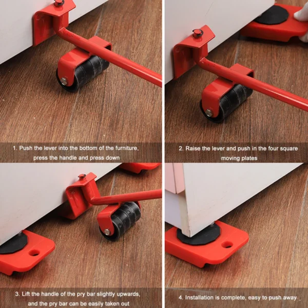 Lève-objets lourds pour Transport à domicile, outil de déplacement de meubles Portable, levage de Transport de roues, objets lourds en mouvement – Image 4