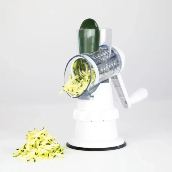 3 in1 Vegetable Slicer Chopper Grater Manual Kitchen Tools，For Cucumber Carrot Cutter Garlic Round Mandolin Shredder Potato Home – Image 5