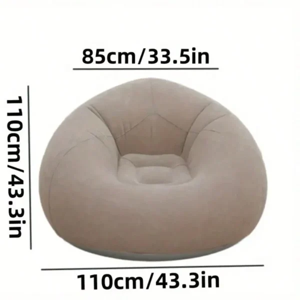 1pc inflatable bean bag sofa - foldable, easy to carry, soft and comfortable inflatable lounge chair, suitable for outdoor/indoo – Image 3