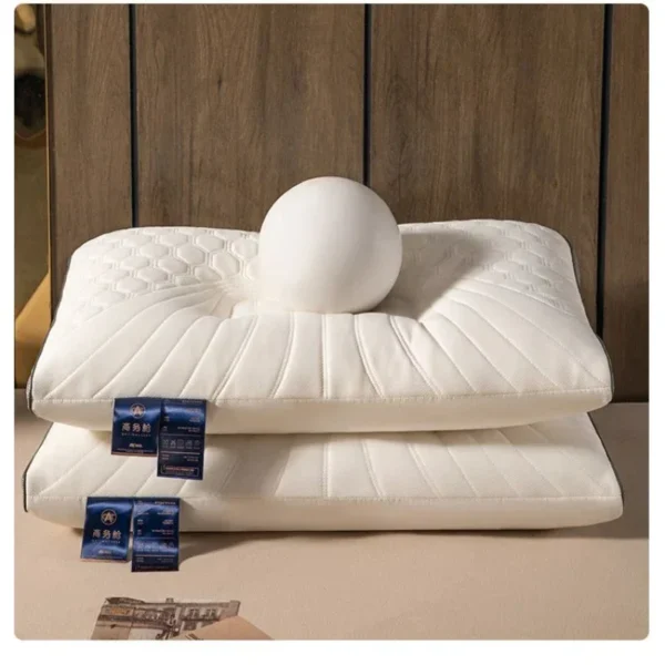 Adult Comfort Pillow Core Helps Sleep High Elasticity Pillow Breathable Fluffy Soft Safe Latex Pillow Rectangular Pillow – Image 5