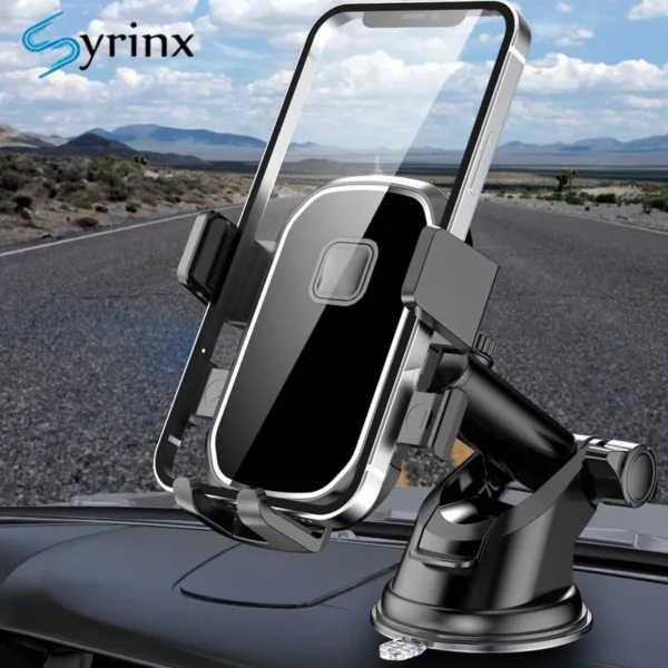 Car navigation holder retractable buckle gravity support center console car windshield multi-functional mobile phone holder – Image 2