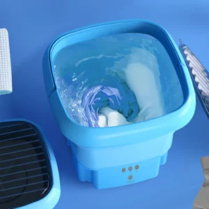 2025 New Portable Clothes Washing Bucket Folding Protable Clothes Washer Dryer Secadora Portatil Maquina De Lavar Roupa