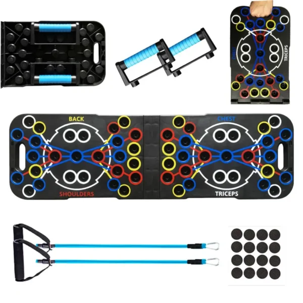 New Portable Multi-Function Foldable 54 In 1 Push Up Training System Push Up Board Strength Training Equipment For Men & Women – Image 6