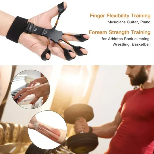 Hand Grip Strengthener Physical Tools Guitar Finger Trainer Training and Exercise Gym 6th Level Resistance Gripster Expander – Image 5