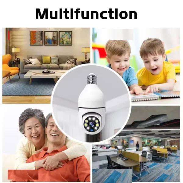 1080P Bulb Surveillance Camera 360° WiFi Anti-theft Outdoor Indoor Security Monitor Night Vision Audio Security IP Cam – Image 5