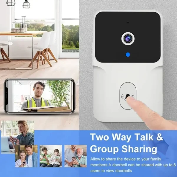 Tuya Smart Video Doorbell WiFi Wireless HD Camerabattery powered camera Security Door Bell Wi-Fi Intercom for Home Apartment – Image 3