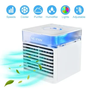 USB Air Cooler Fan Portable Air Conditioning For Room Cooling Humidifier Car Home Mini Air Conditioner With 7 Color Light