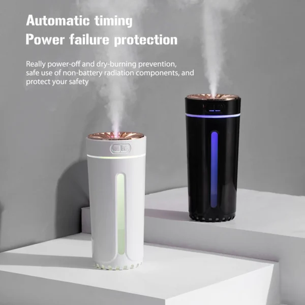 Wireless Car Air Humidifier Timing Auto-off USB Diffuser 300ml Portable Car Humidification Mist Maker Equipment for Bedside – Image 4