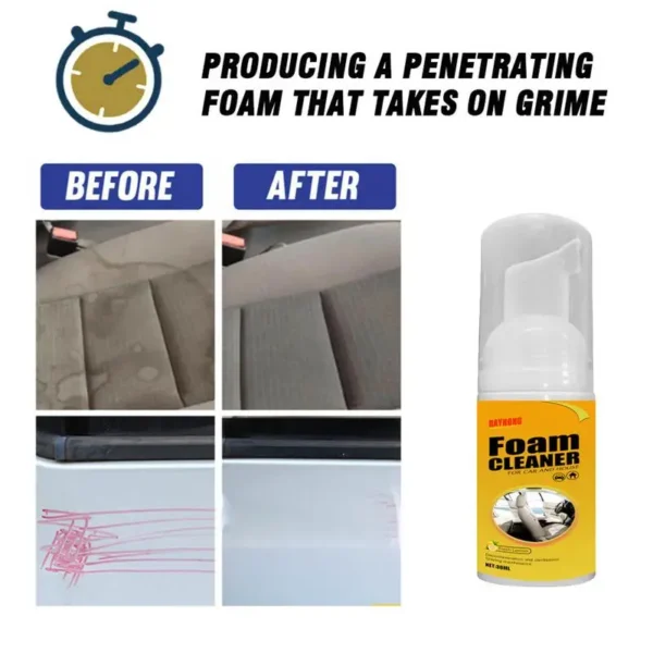 100ML Multi-Purpose Foam Cleaner Leather Clean Wash Automoive Car Interior Home Wash Maintenance Surfaces Spray Foam Cleaner – Image 4