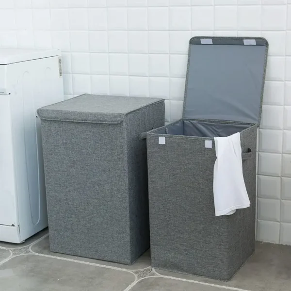Thickened Fabric Dirty Clothes Basket, Three-Dimensional Foldable Dirty Clothes Bucket, Large Capacity Storage Box – Image 2