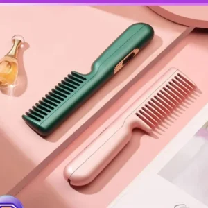 Wireless Hair Straightener Comb USB Charging Multifunctional Stylish Mobile Heat Comb for Curling And Straightening