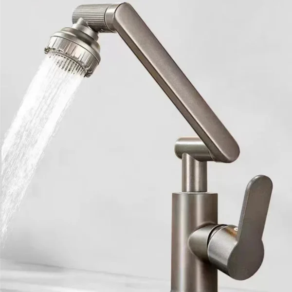1080° Swivel Bathroom Sink Faucet Mixer Deck Mounted Splash Proof Water Tap Shower Head Aerators Tapware For Bathroom – Image 6