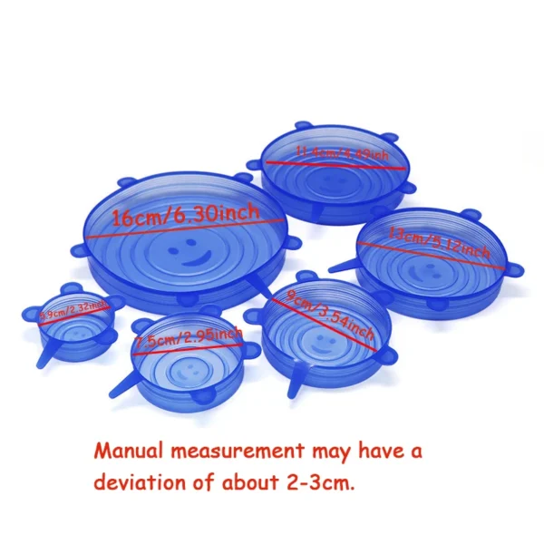 12pcs Silicone Cover Stretch Lids Reusable Airtight Food Wrap Cover Keeping Fresh Seal Bowl Stretchy Wrap Cover Kitchen Cookware – Image 7