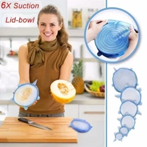 12pcs Silicone Cover Stretch Lids Reusable Airtight Food Wrap Cover Keeping Fresh Seal Bowl Stretchy Wrap Cover Kitchen Cookware