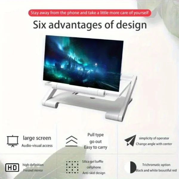 10 in Mobile Phone Screen Amplifier Screen Video Magnifier HD Expander Projector Cell Display Magnifying Without Battery Bracket – Image 5