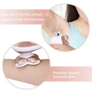 Women's Four Knife Head Rechargeable Shaver Electric Rotary Shaver Mini Portable Painless Full Body Electric Hair Removal
